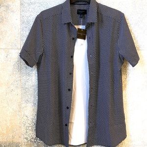 NWT Magaschoni Stretch Digital Print Woven Shirt